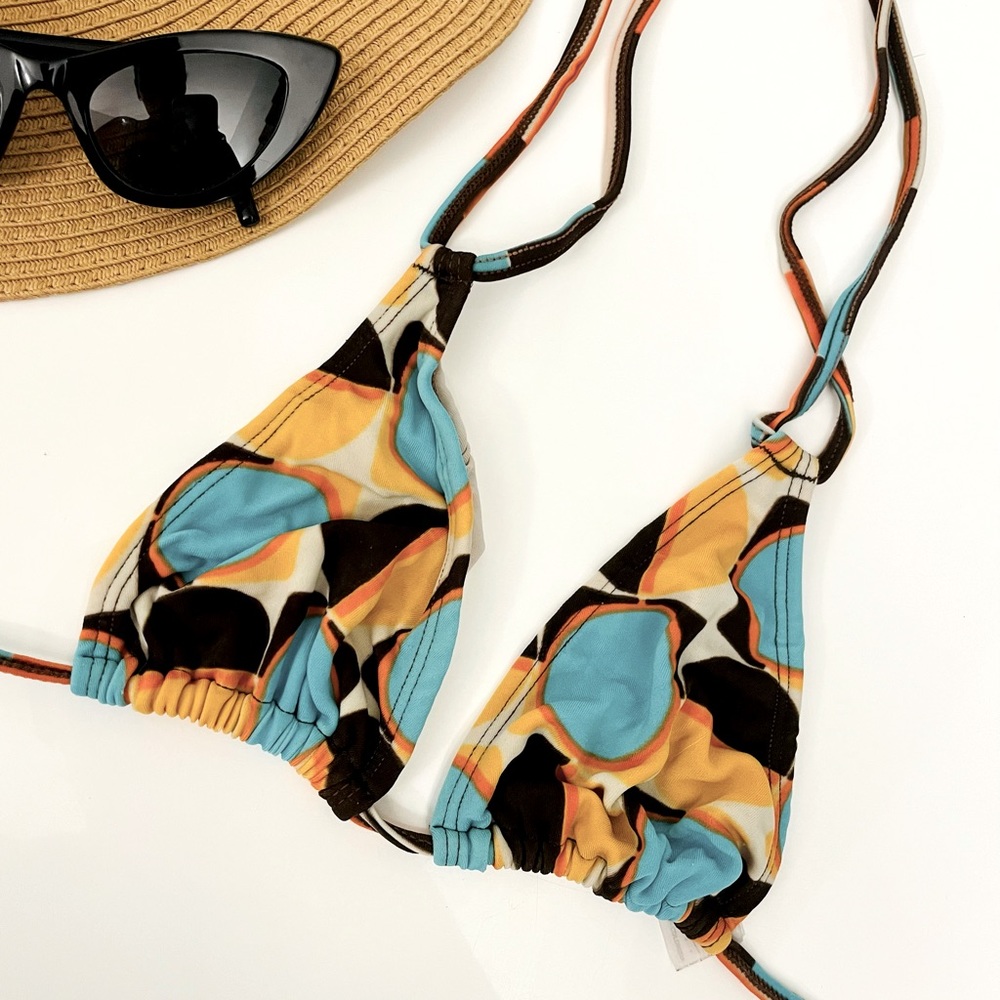 Triangle colorful bikini Top S